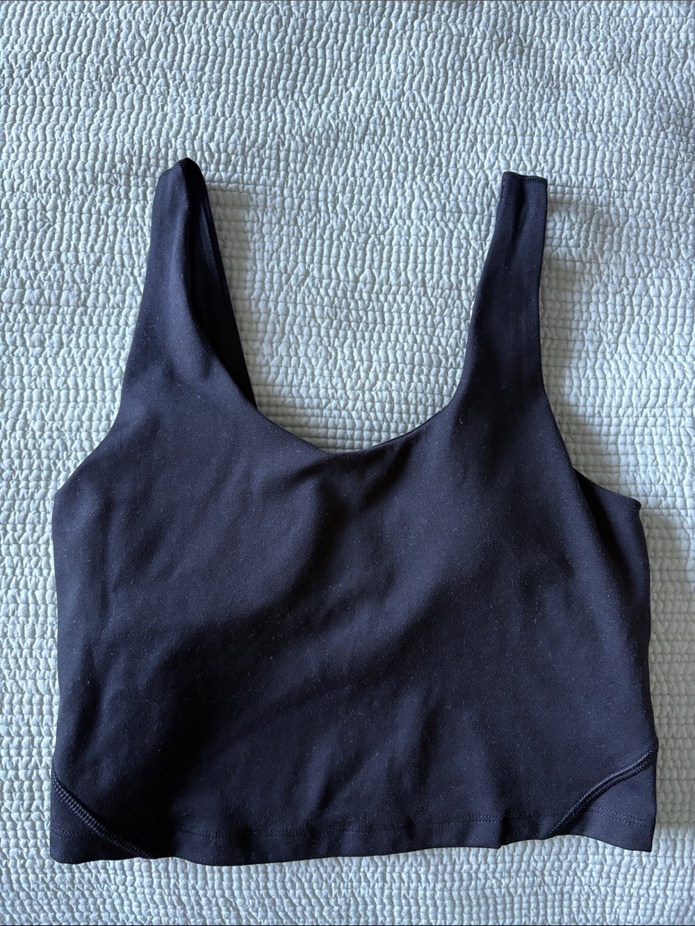 Black Scoop Neck Athletic Crop Tank (Walmart)